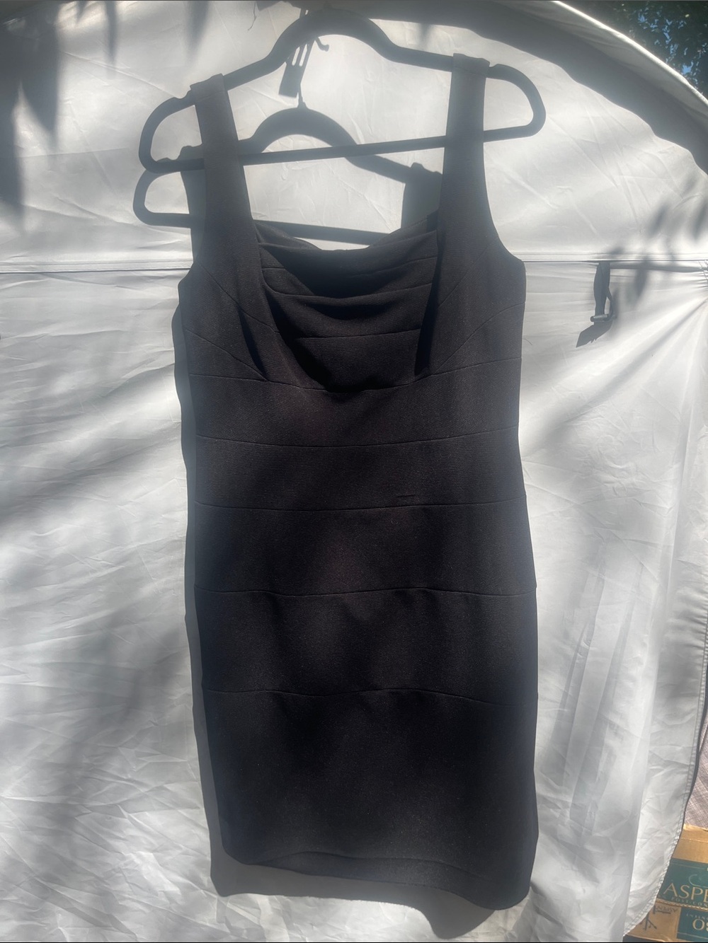 Alfani Black Sleeveless Cowl Neck Mini Dress